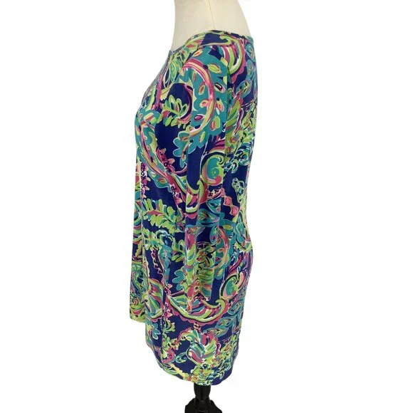 Lilly Pulitzer Marlowe Toucan Play Pink Blue Green Mini Lightweight Dress Large - Picture 2 of 8